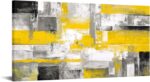 KREATIVE ARTS Large Black Yellow Canvas Wall Art Modern Abstract Picture Contemp... - Image 2