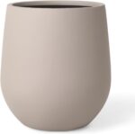 KUTE NEST 12.5" H x 11.4" D Premium Corso Fiberstone Round Tapered Planter with ... - Image 2