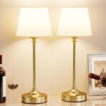 Kakanuo Cordless Table Lamps Rechargeable Set - 2 Pack Gold 4000mAH Battery Oper... - Image 2