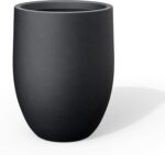 Kante Tall Concrete Planter, 21.7-Inch Height Black Large Indoor Outdoor Plant P... - Image 2