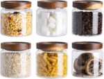 Kanwone Glass Storage Jars Set of 6, 17 Ounce Airtight Food Storage Containers w... - Image 2