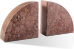 Karibiber Marble Bookend for Shelves, Non-Skid Bookends for Heavy Books, Heavy D... - Image 2