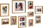 Kate and Laurel Adlynn Photo Frame Set, Set of 10, Varying Sizes, Gold, Traditio... - Image 2