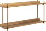 Kate and Laurel Dominic Modern Metal Bathroom Shelf; 28 x 7 x 15; Dark Gold; Sle... - Image 2
