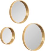 Kate and Laurel Travis Modern Round Wall Mirror Set; Set of 3; Varying Sizes; Go... - Image 2