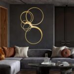 Kawazu Abstract Woman Metal Wall Art, Round Wall Decor, Circle Wall Decor, Minim... - Image 2