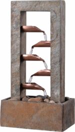 Kenroy Home Spillway Rustic Indoor Table Fountain, Slate and Copper, 19 Inch Hei... - Image 2