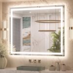 Keonjinn 42 x 36 Inch LED Bathroom Mirror with Lights, Bighter Frontlit & Backli... - Image 2