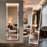 Kosmonia 56"x18" Full Length LED Mirror with Lights, Dimmable Standing/Wall Mirr... - Image 2