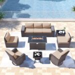 Kullavik 10PCS Outdoor Patio Furniture Set,PE Wicker Rattan Sectional Sofa Patio... - Image 2
