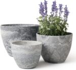 LA JOLIE MUSE 14.2/11.3/8.6 Inch Round Planter,Indoor/Outdoor Large Planters Set... - Image 2