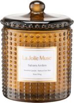 LA JOLIE MUSE Sahara Amber Scented Candle | Bergamot, Clove & Amber | 10 oz Soy ... - Image 2