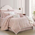 LANCO MODERN LIFESTYLE Blush King Size Comforter Set, Classic Jacquard Floral 14... - Image 2
