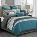 LANCO MODERN LIFESTYLE King Size Comforter Set, Blue, 10 Piece Bed in a Bag for ... - Image 2