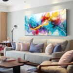 LAOTOART Abstract Canvas Wall-Art for Living Room - Colorful Wall Art Bedroom Of... - Image 2