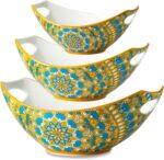 LAUCHUH Serving Dishes for Entertaining, Porcelain Serving Bowls with Handles Bo... - Image 2