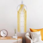 LB Yellow Macrame Wall Hanging - Boho Macrame Wall Decor - Bohemian Tassel Handm... - Image 2