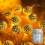LED Moroccan Fairy Lights - 40 Indoor/Outdoor Battery Operated String Lights wit... - Image 2