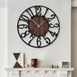 LEIKE Large Wall Clocks,Silent,Non Ticking,Battery Operated Rustic Round Modern ... - Image 2