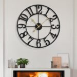 LEIKE Large Wall Clocks,Silent,Non Ticking,Battery Operated Small Vintage Round ... - Image 2