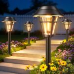 LETMY Solar Pathway Lights Outdoor, 10 Pack Solar Lights Outdoor Waterproof, Aut... - Image 2
