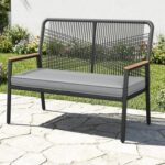LIFERUN 2-Seat Patio Bench, Wide Outdoor Rattan Love Seat Bench with 3.15in Thic... - Image 2