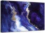 LZIMU Abstract Wall Art Black and White Gold Picture Prints Marble Texture Line ... - Image 2