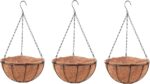 LaLaGreen Hanging Planters with Coco Liners (12 Inch, 3 Pack) Hanging Baskets fo... - Image 2