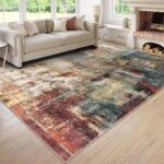 Lahome Modern Abstract Living Room Rug 8x10, Washable 8x10 Area Rugs for Bedroom... - Image 2
