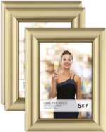 Langdon House 5x7 Picture Frames (Gold, 3 Pack), Contemporary Glam Photo Frames ... - Image 2