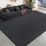 Large Area Rugs for Bedroom Living Room - 4x6 Feet Ultra Soft Dark Grey Rug Thic... - Image 2