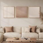 Large Framed Minimalist Abstract Wall Art for Living Room, 3 Piece Big Modern Ne... - Image 2