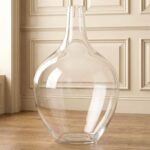 Large Glass Vase for Floor, 15" Tall Clear Glass Floor Vase for Pampas Grass and... - Image 2