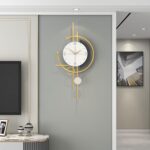 Large Modern Wall Clock for Living Room Decor 30 Inch Big Gold Decorative Wall C... - Image 2