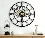 Large Tree of Life Wall Clock, Metal Large Modern Wall Clocks for Living Room, 1... - Image 2