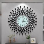 Large Wall Clock Non-Ticking Silent Modern Metal Big Clocks Decorative Wall Cloc... - Image 2