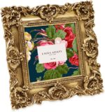 Laura Ashley 4x4 Gold Ornate Textured Hand-Crafted Resin Picture Frame with Ease... - Image 2