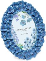 Laura Ashley 4x6 Blue Hydrangea Flower Textured Hand-Crafted Resin Oval Picture ... - Image 2