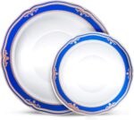 Laura Stein Designer Dinnerware Set | 32 Disposable Plastic Party Bowls | White ... - Image 2