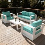 LayinSun Oversized Aluminum Outdoor Furniture Set, 4 Piece Patio Sofa Sets with ... - Image 2
