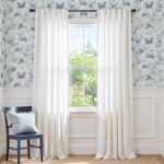 Lazzzy White Velvet Extra Long Curtains 108 Inch Length Light Filtering Curtains... - Image 2