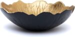 Leaf Bowl for Serving Fruits, Appetizers - Black & Gold - Elegant Home Decor Cen... - Image 2