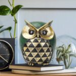 Leekung Owl Statue for Home Decor Accents,Owl Decor for Modern Bathroom Bookshel... - Image 2