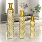 Leewadee Gold Tall Floor Vase, Set of 3 Decorative 26/21/16″ Large Vases from Me... - Image 2