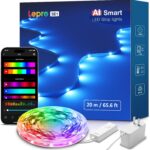 Lepro SE1 AI Smart LED Strip Lights - 65.6ft RGB Color Changing Light Strips wit... - Image 2
