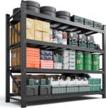 Letaya 71.3" W Metal Storage Shelves,5000LBS Heavy Duty Garage Shelving Units, 4... - Image 2