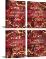 LevvArts Inspirational Wall Art Love Faith Believe Dream Wall Decor Motivaional ... - Image 2