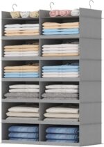 Lifewit Dual-Row Shelf Hanging Closet Organizer and Storage, Clothes Shelves wit... - Image 2