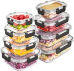 Liuruiyu 8 Pack Glass Food Storage Containers with Lids, Meal Prep Containers, A... - Image 2
