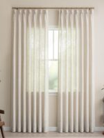Liz Sheer Pinch Pleated Linen Curtains 108 Inches Long - Light Filtering Pleat C... - Image 2